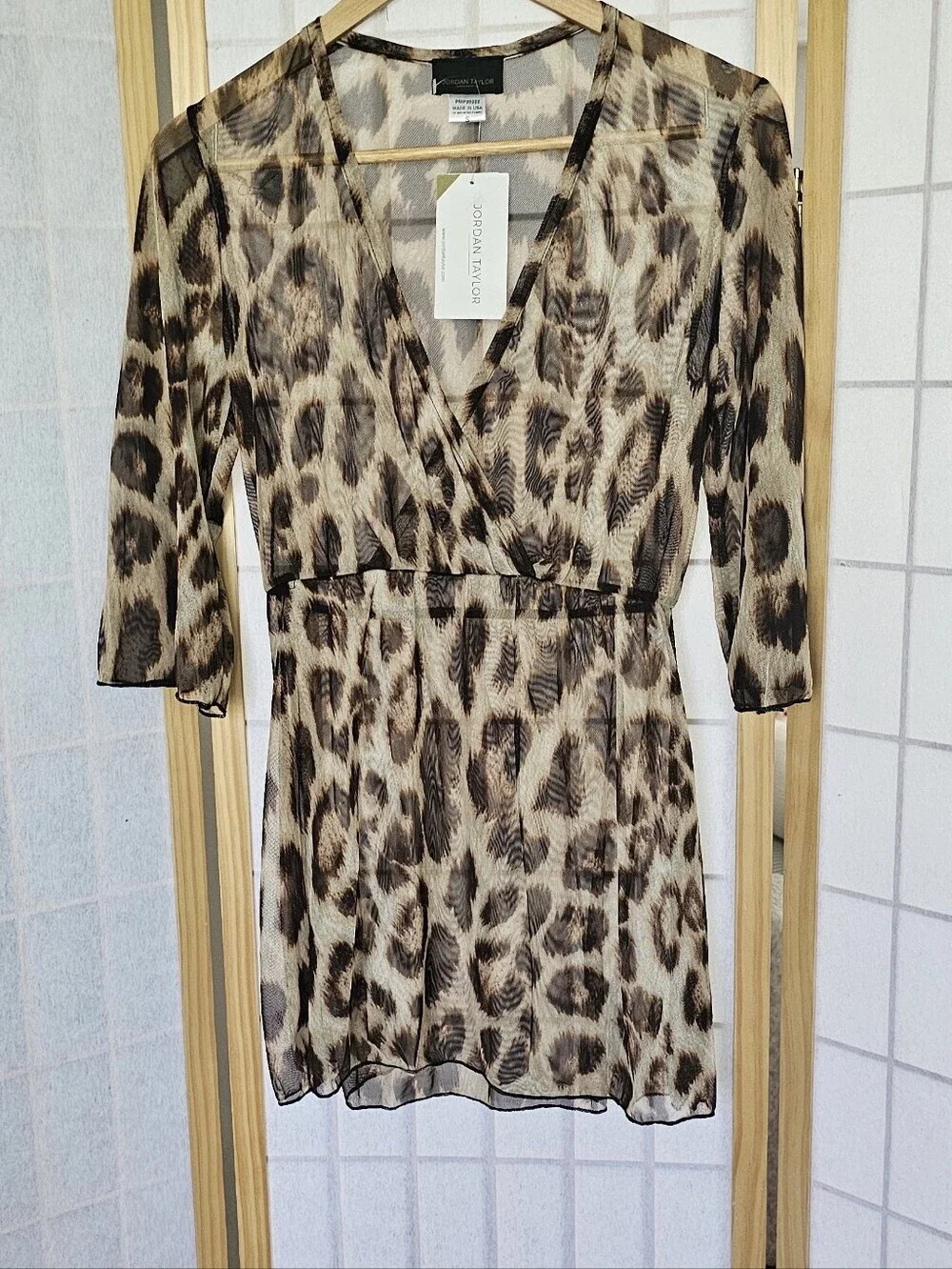 Jordan Taylor Leopard Sheer Swim Cover Up